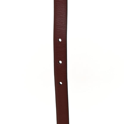 Chanel Calfskin CC Skinny Reversible Belt 80 Black Burgundy 3 of 4