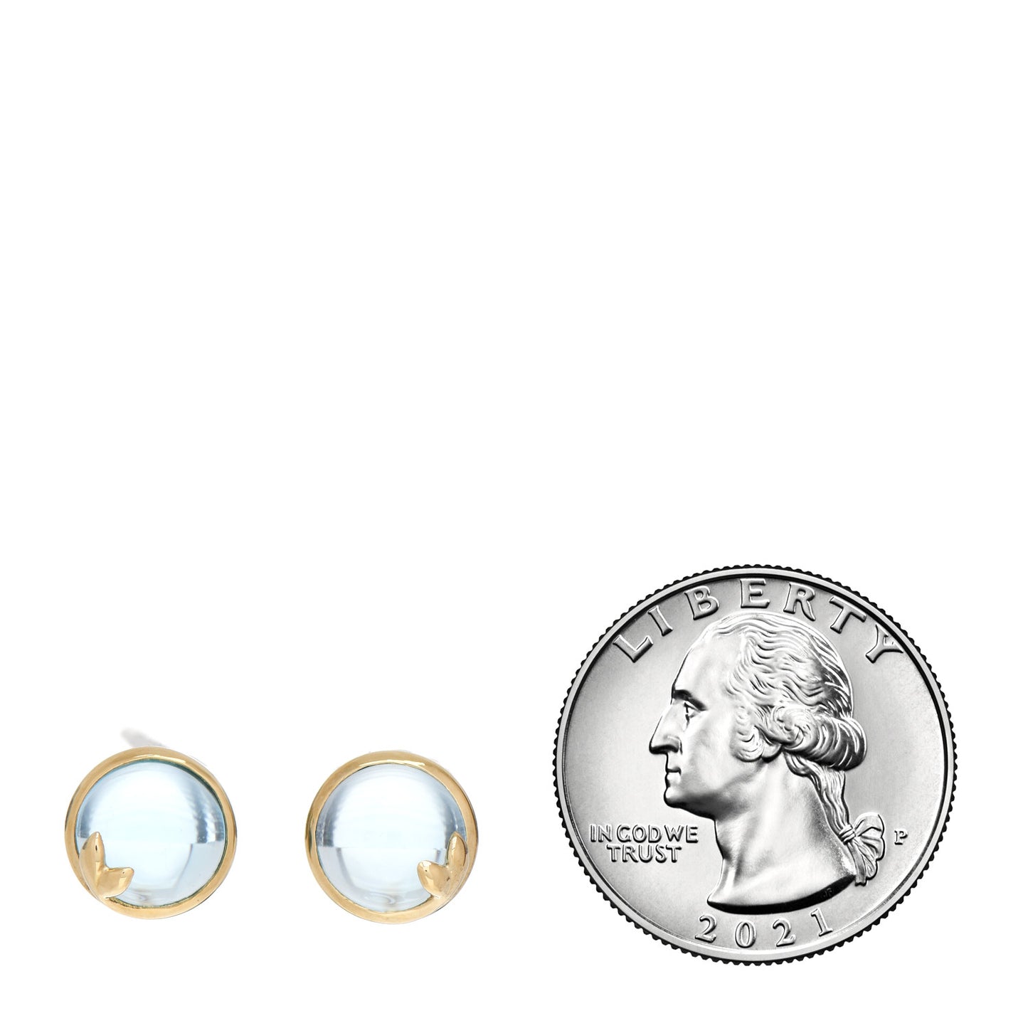 18K Yellow Gold Blue Topaz Paloma Picasso Olive Leaf Earrings