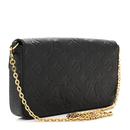 Louis Vuitton Empreinte Pochette Felicie Chain Wallet Black 3 of 13