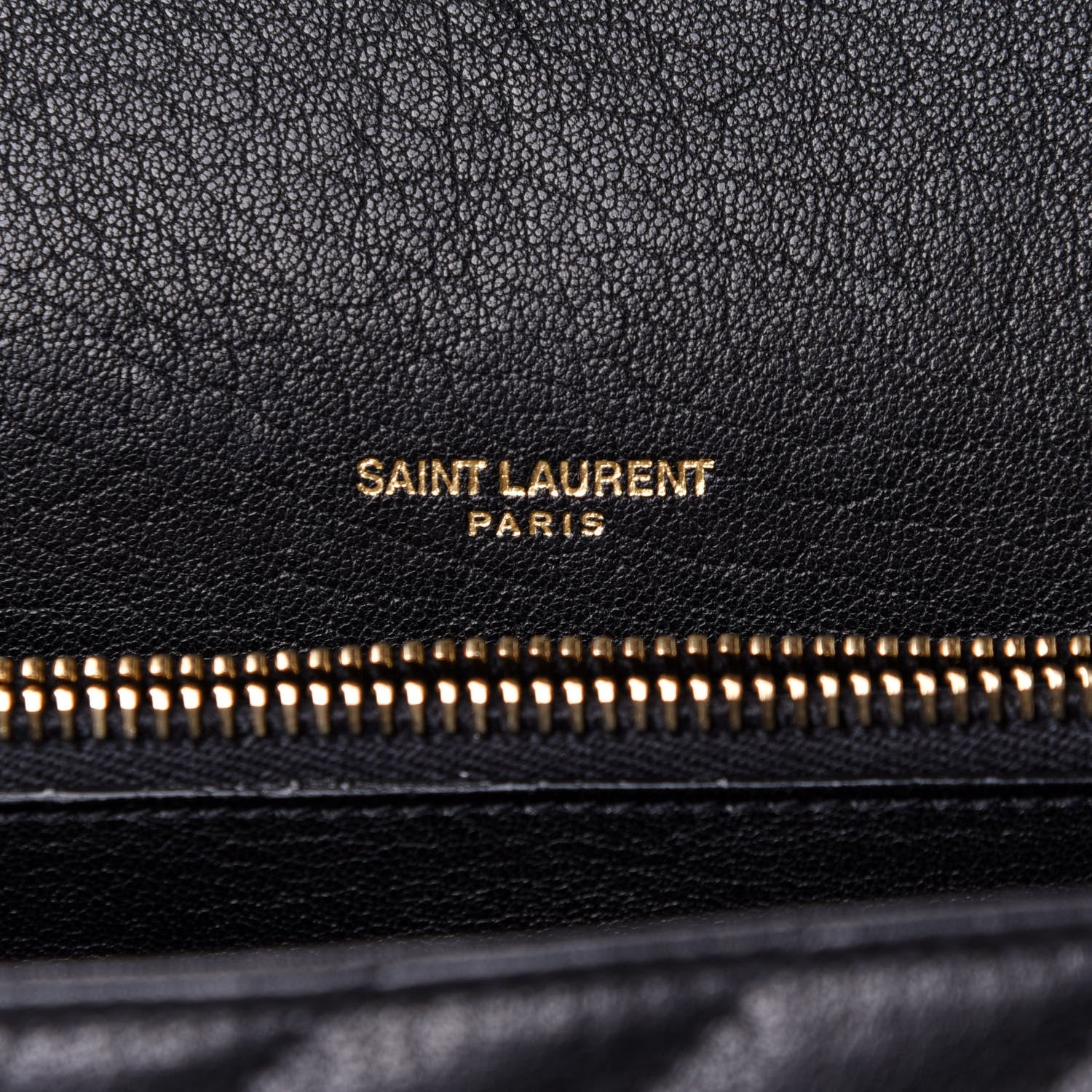 Saint Laurent Sheepskin Matelasse Chevron Monogram Large College Satchel Black 6 of 12