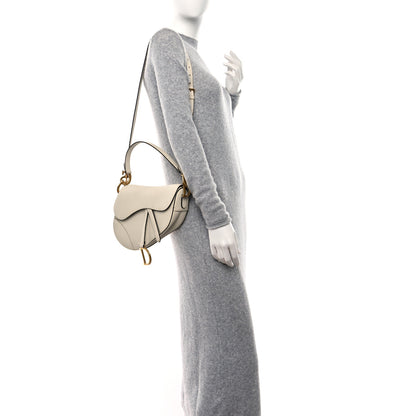 Christian Dior Grained Calfskin Saddle Bag With Strap Latte 2 of 10