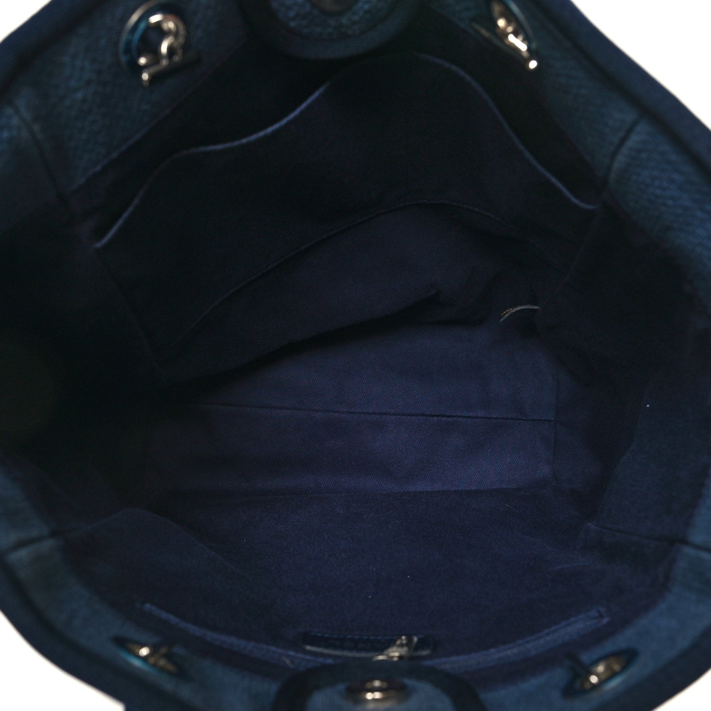 Canvas Mini Deauville Tote Denim Blue