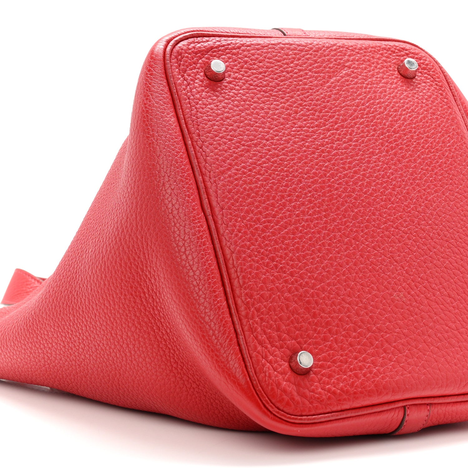Hermes Taurillon Clemence Picotin Lock 22 MM Rouge Casaque 9 of 11
