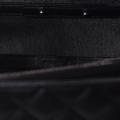 Saint Laurent Sheepskin Tri-Quilt Monogram Envelope Chain Wallet Black 7 of 10