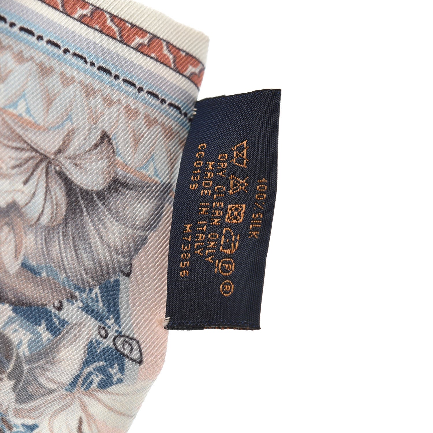 Louis Vuitton Silk Voyage Extraordinaire Bandeau Blue Grey 3 of 5