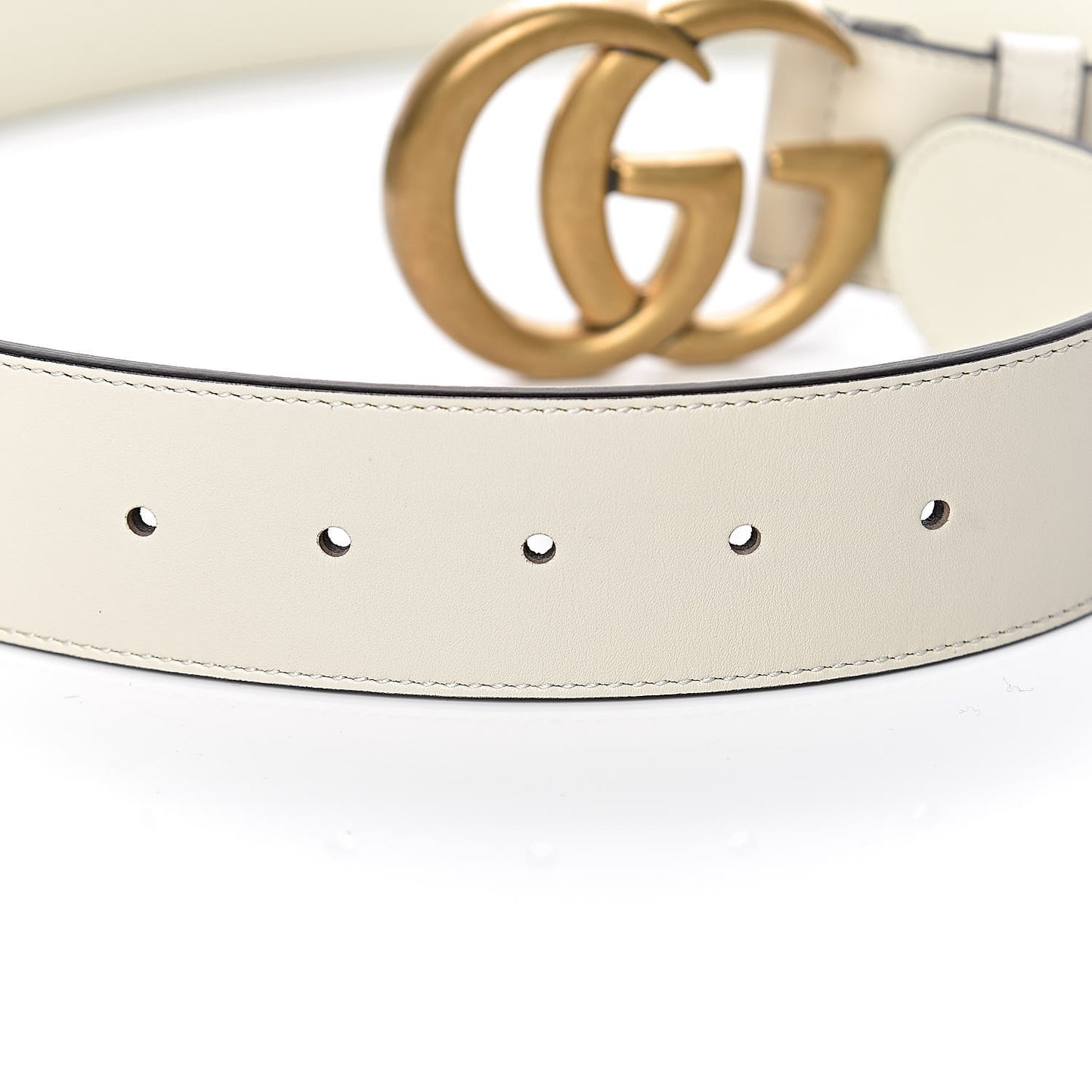 Calfskin Double G 40mm Belt 90 36 Mystic White