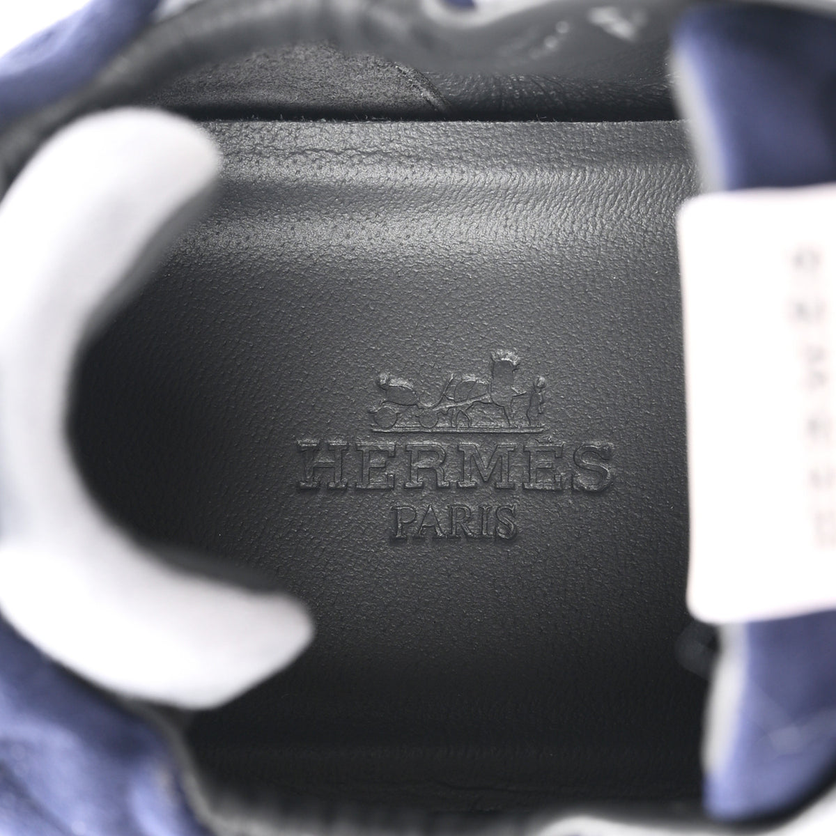 Hermes Suede Goatskin Jet Sneakers 37.5 Marine Gris Orage 8 of 10