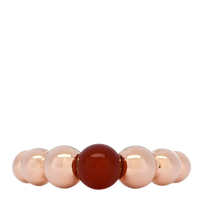 Van Cleef & Arpels 18K Rose Gold Carnelian Perlee Couleurs Variation Ring 52 6 1 of 6