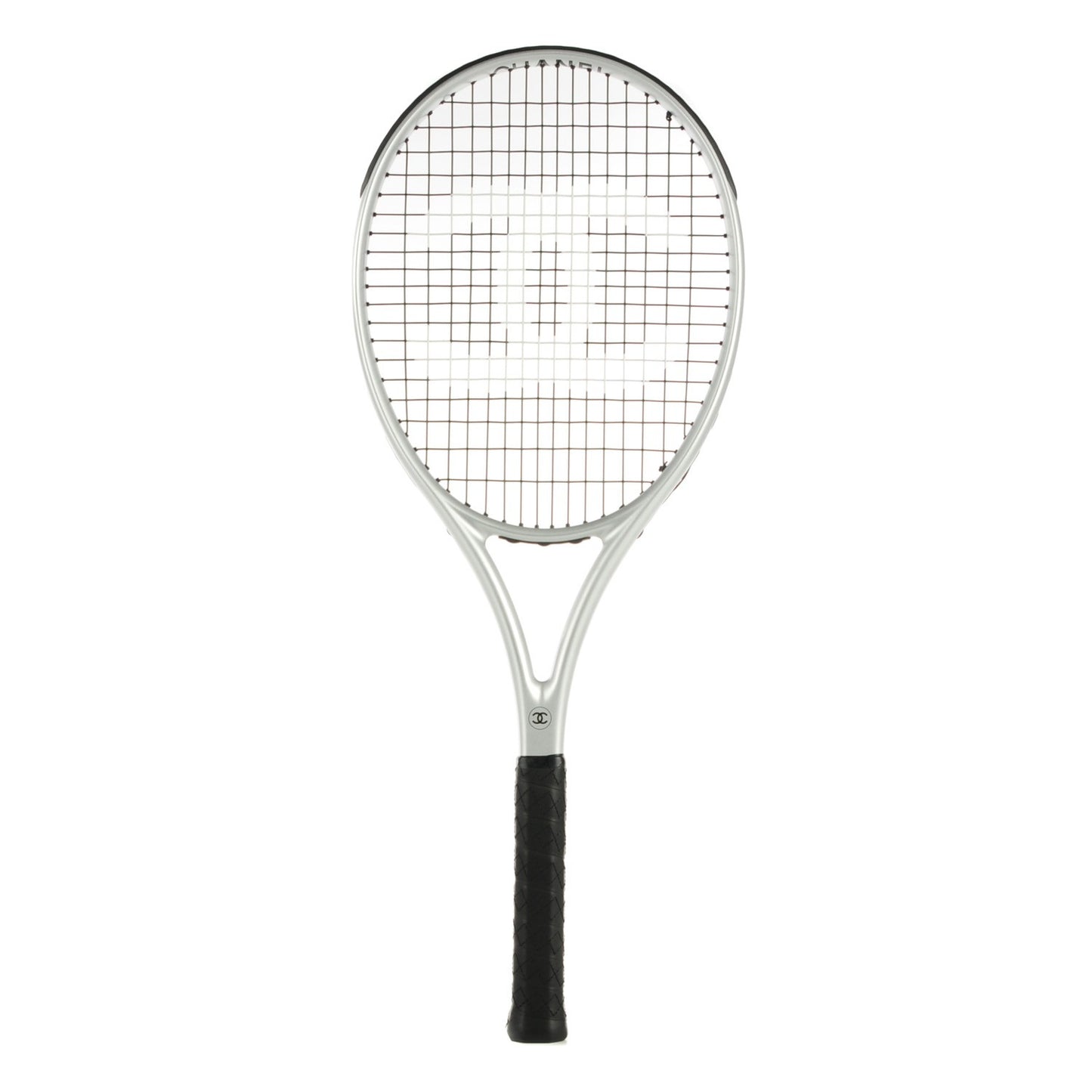Tennis Racquet and Nylon Quilted Cover Silver