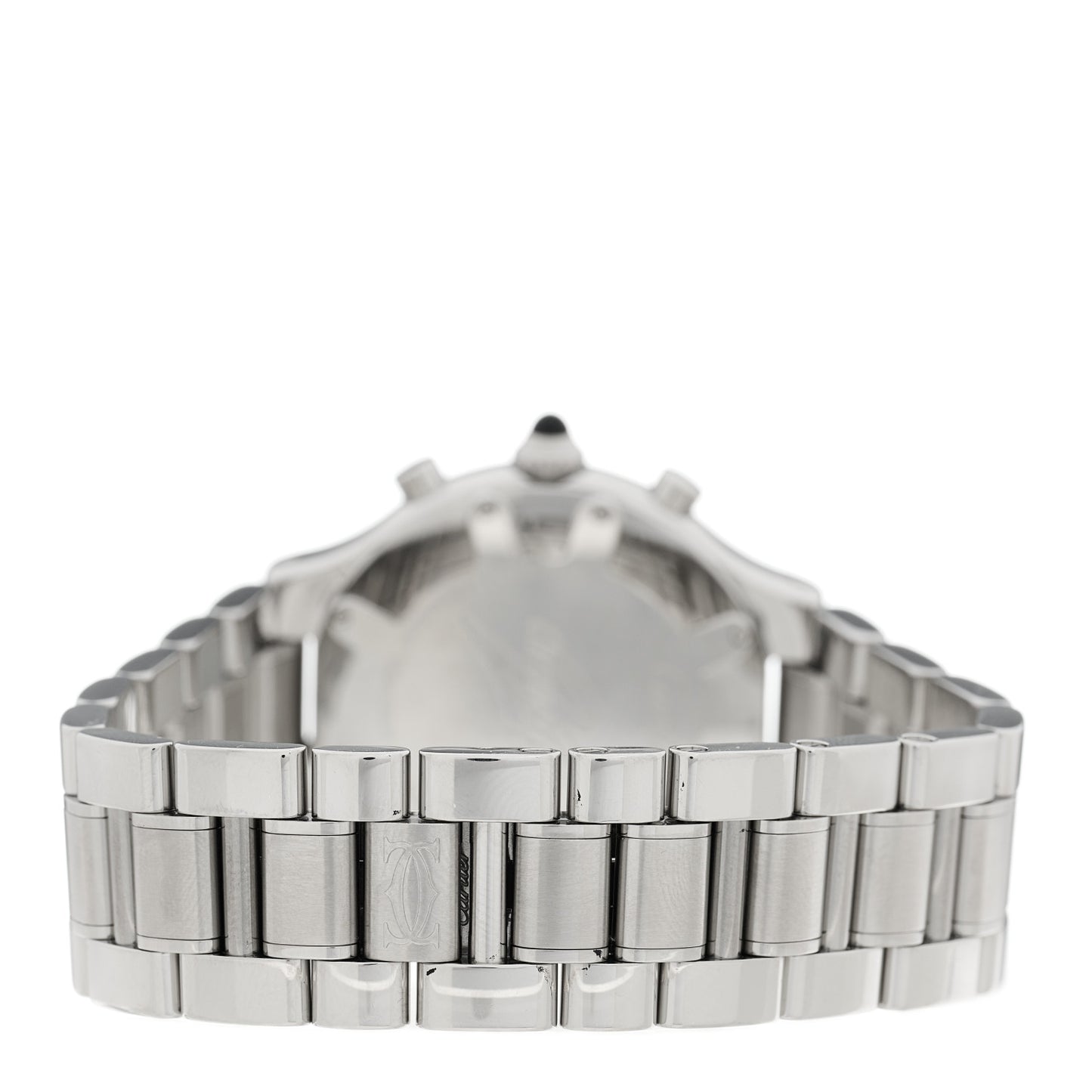 Stainless Steel 38mm Must de 21 Chronoscaph Quartz Watch Black