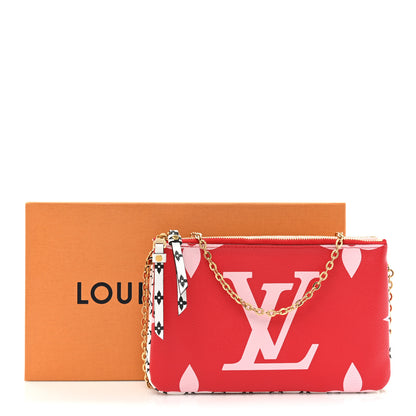 Louis Vuitton Monogram Giant Double Zip Pochette Rouge 13 of 13