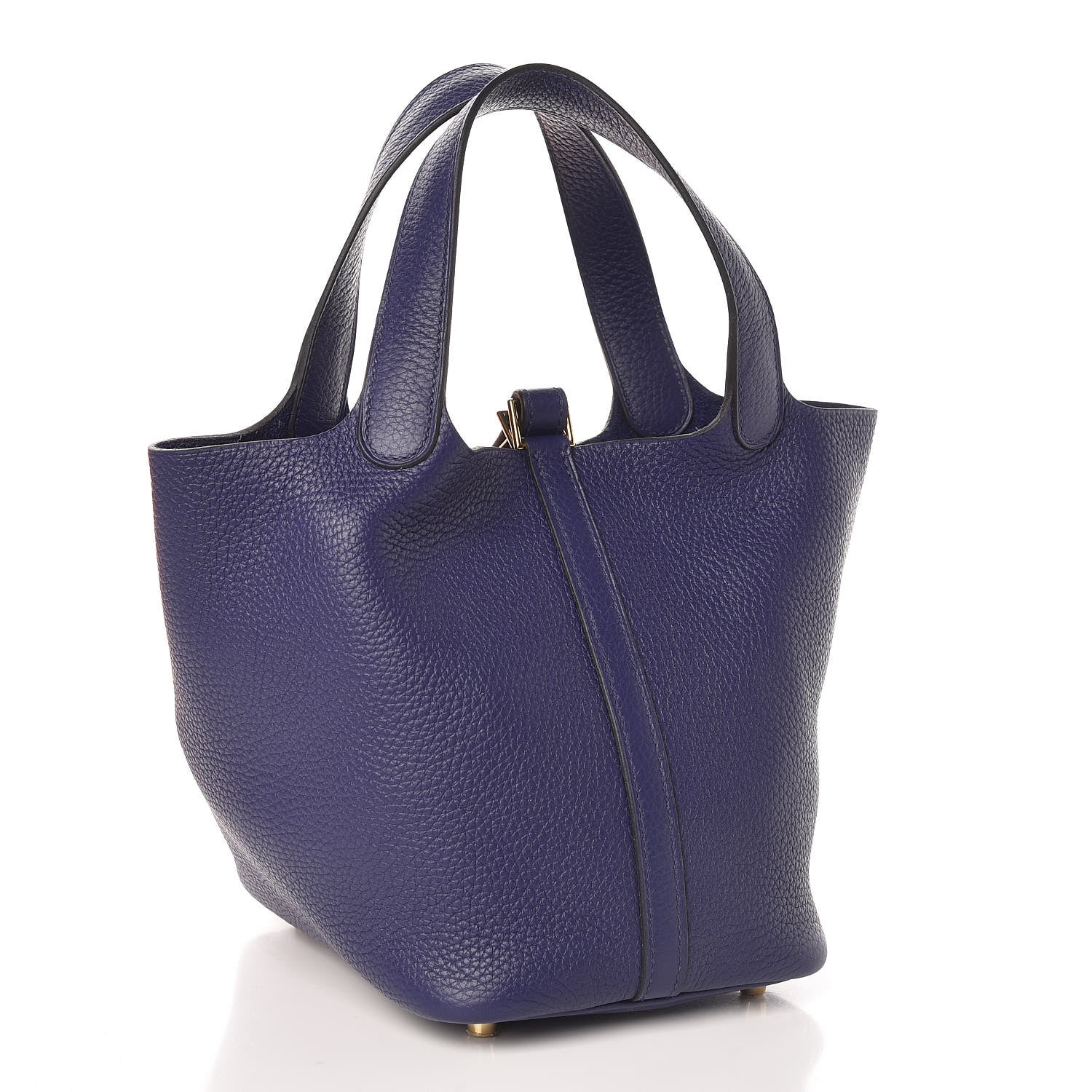 Hermes Taurillon Clemence Picotin Lock 18 PM Bleu Enrce 3 of 10