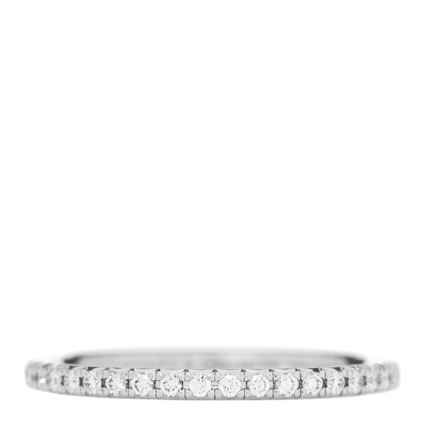 18K White Gold Diamond Metro Band Ring 49 5