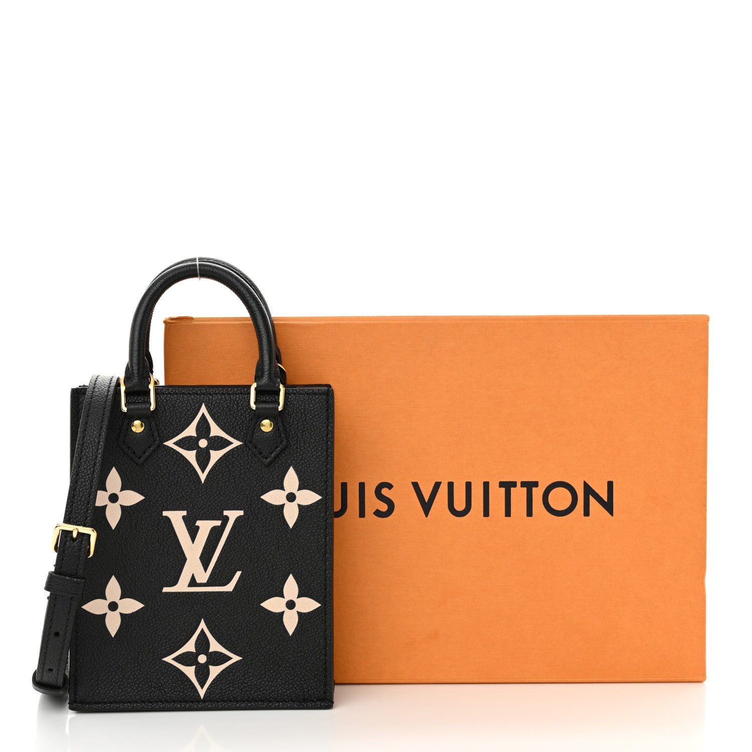 Louis Vuitton Empreinte Monogram Giant Petit Sac Plat Black Beige 10 of 10