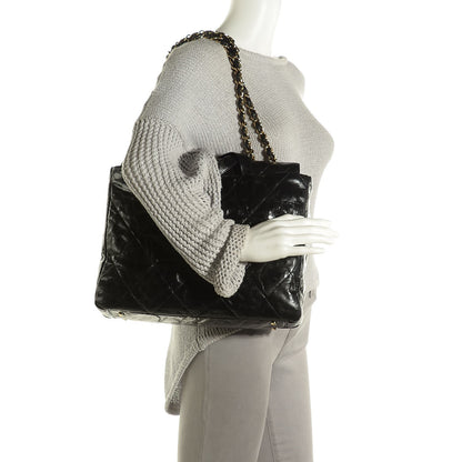 Chanel Glazed Calfskin Large Portobello Tote Black 2 of 8
