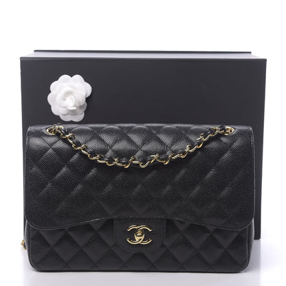 Chanel Caviar Quilted Jumbo Double Flap Black 11 of 11