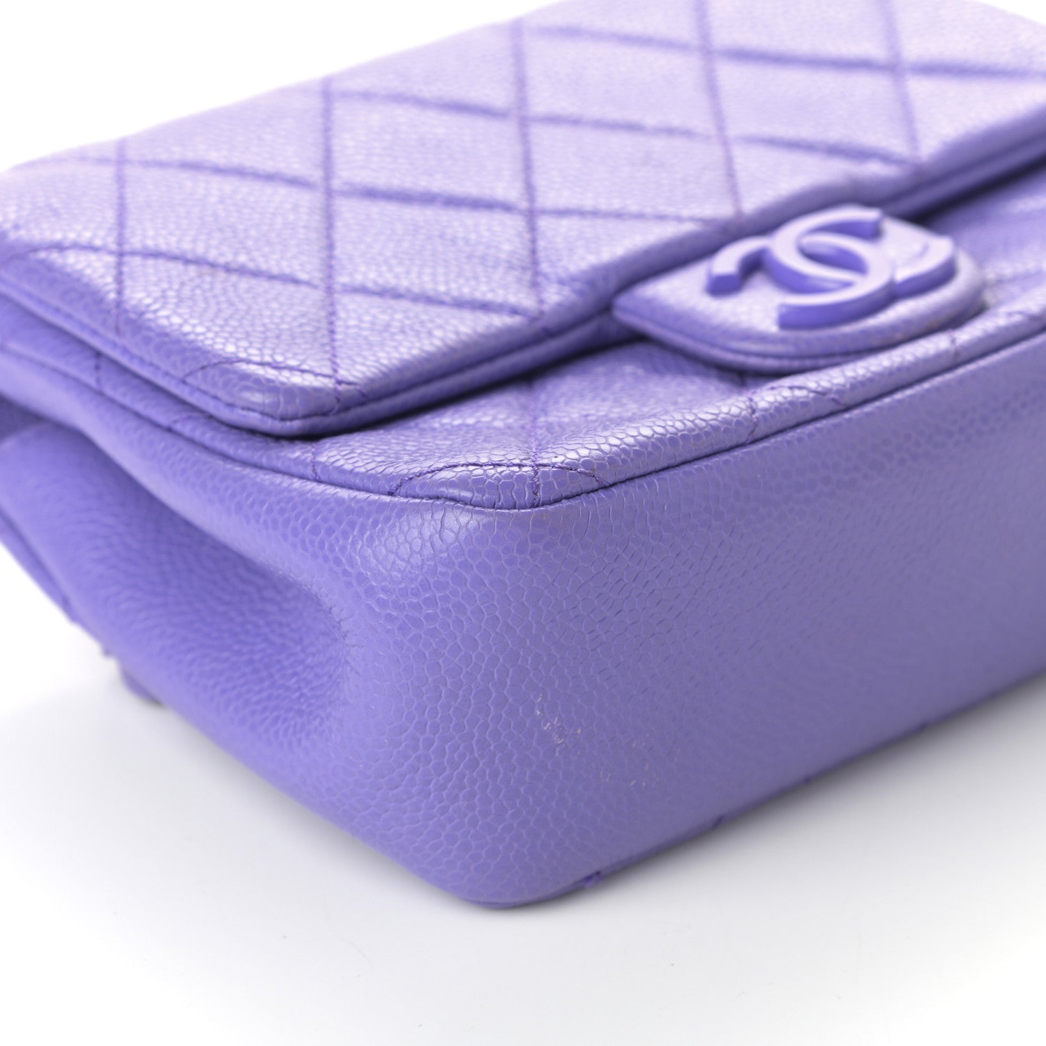 Chanel Caviar Quilted Incognito Mini Square Flap Purple 9 of 10