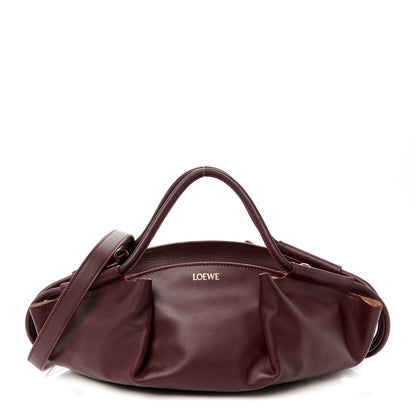 Loewe Shiny Nappa Calfskin Small Paseo Bag Burgundy 1 of 11