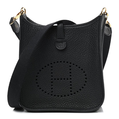Hermes Taurillon Clemence Evelyne TPM Black 1 of 8