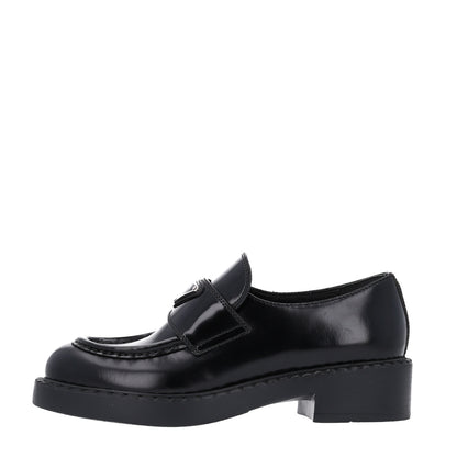 Prada Spazzolato Metal Triangle Logo 50mm Loafers 36 Black 1 of 11