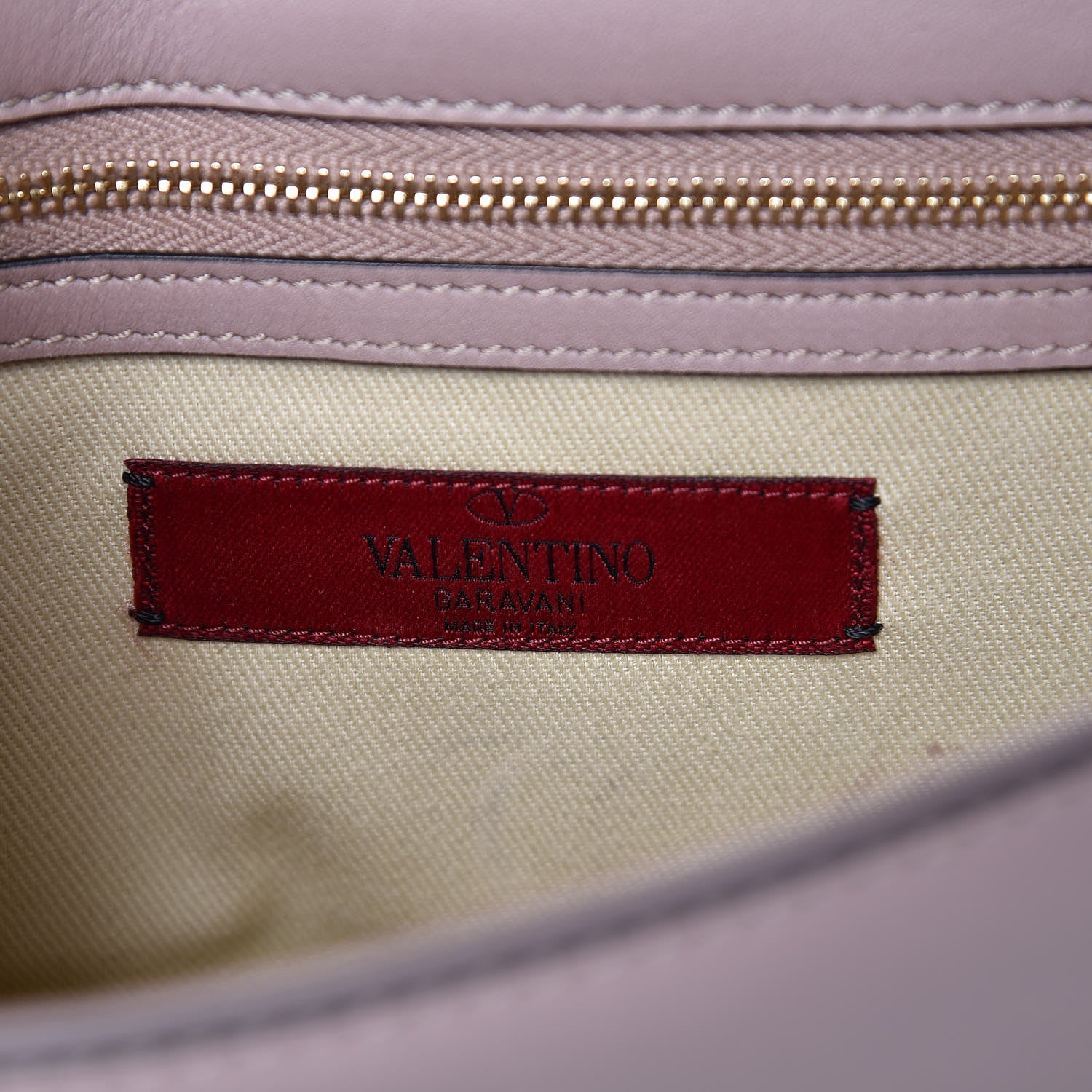 Valentino Garavani Vitello Small Glam Lock Rockstud Flap Poudre 6 of 6