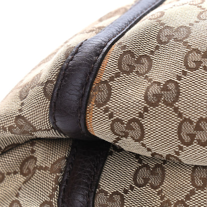 Gucci Monogram Medium Techno Horsebit Hobo Brown 8 of 10
