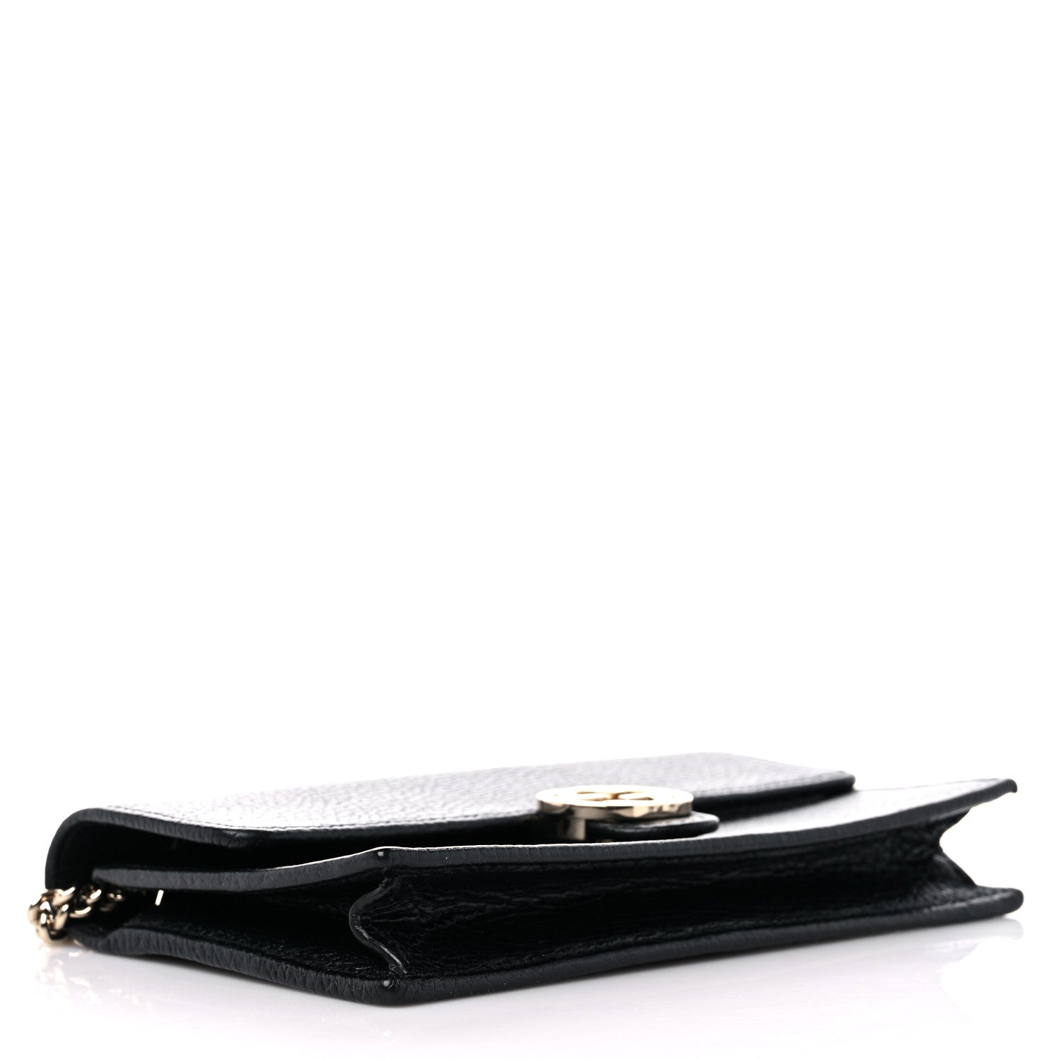 Gucci Dollar Calfskin Interlocking G Chain Wallet Black 4 of 10