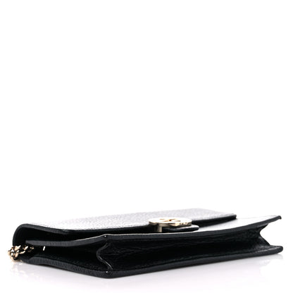 Gucci Dollar Calfskin Interlocking G Chain Wallet Black 4 of 10