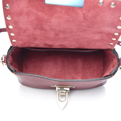 Valentino Garavani Pebbled Calfskin Mini Rockstud Crossbody Bag Rubin 5 of 10