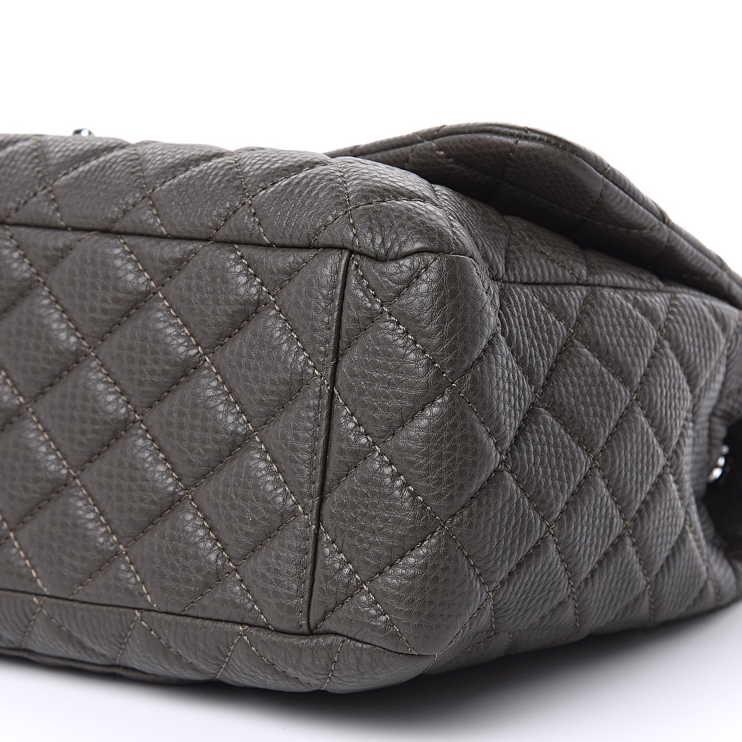 Chanel Calfskin Quilted Small XXL Travel Flap Bag Khaki 9 of 10