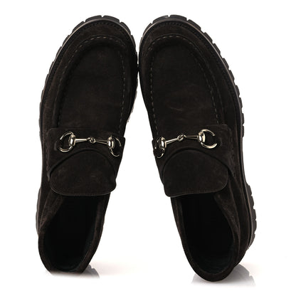 Gucci Suede Womens Horsebit Ankle Boots 39 Dark Brown 2 of 10