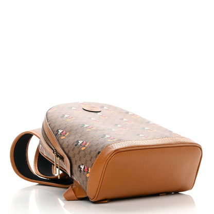 Gucci X DISNEY Mini Vintage GG Supreme Monogram Mickey Mouse Small Dome Backpack Beige Vintage Sun Oil 4 of 10