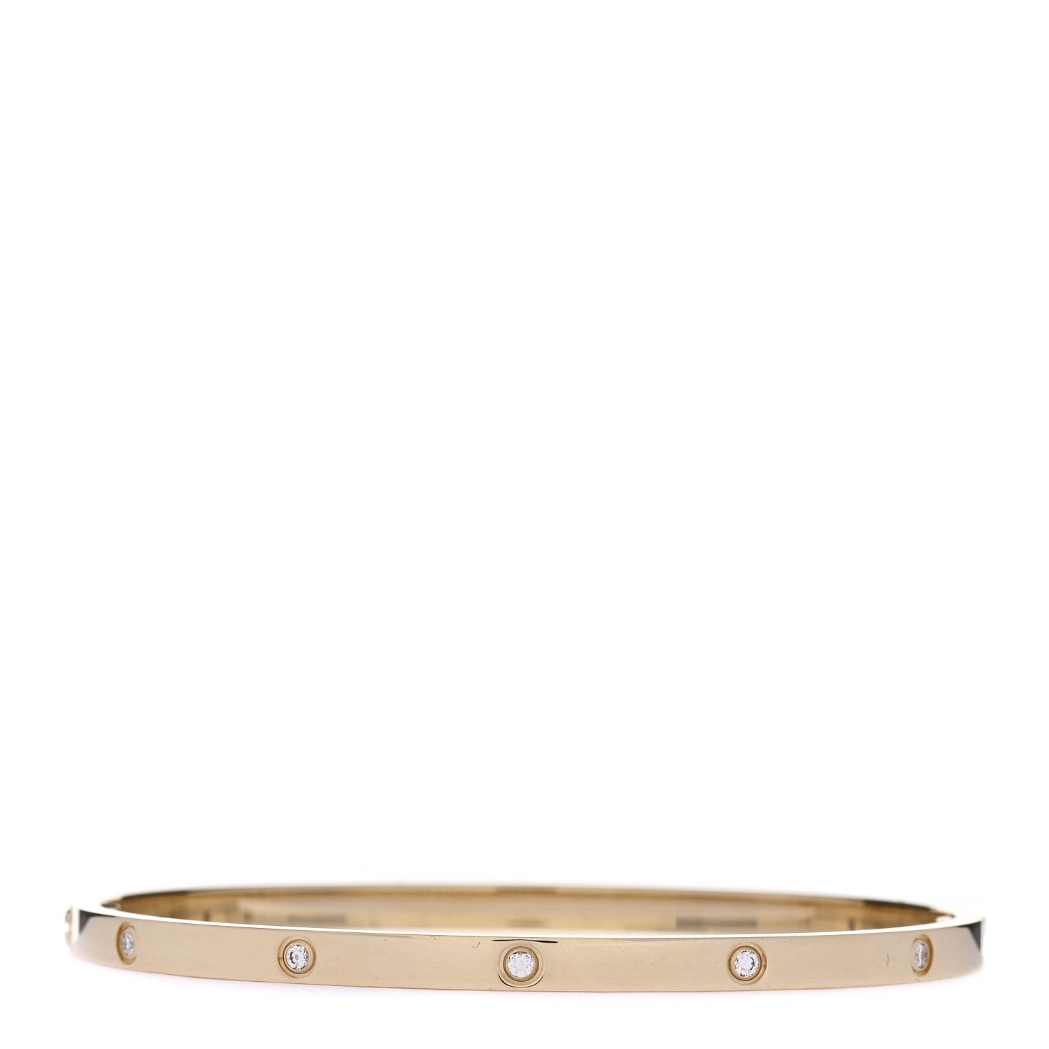Cartier 18K Yellow Gold 10 Diamond Small LOVE Bracelet 18 3 of 5