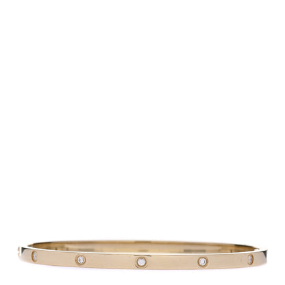 Cartier 18K Yellow Gold 10 Diamond Small LOVE Bracelet 18 3 of 5