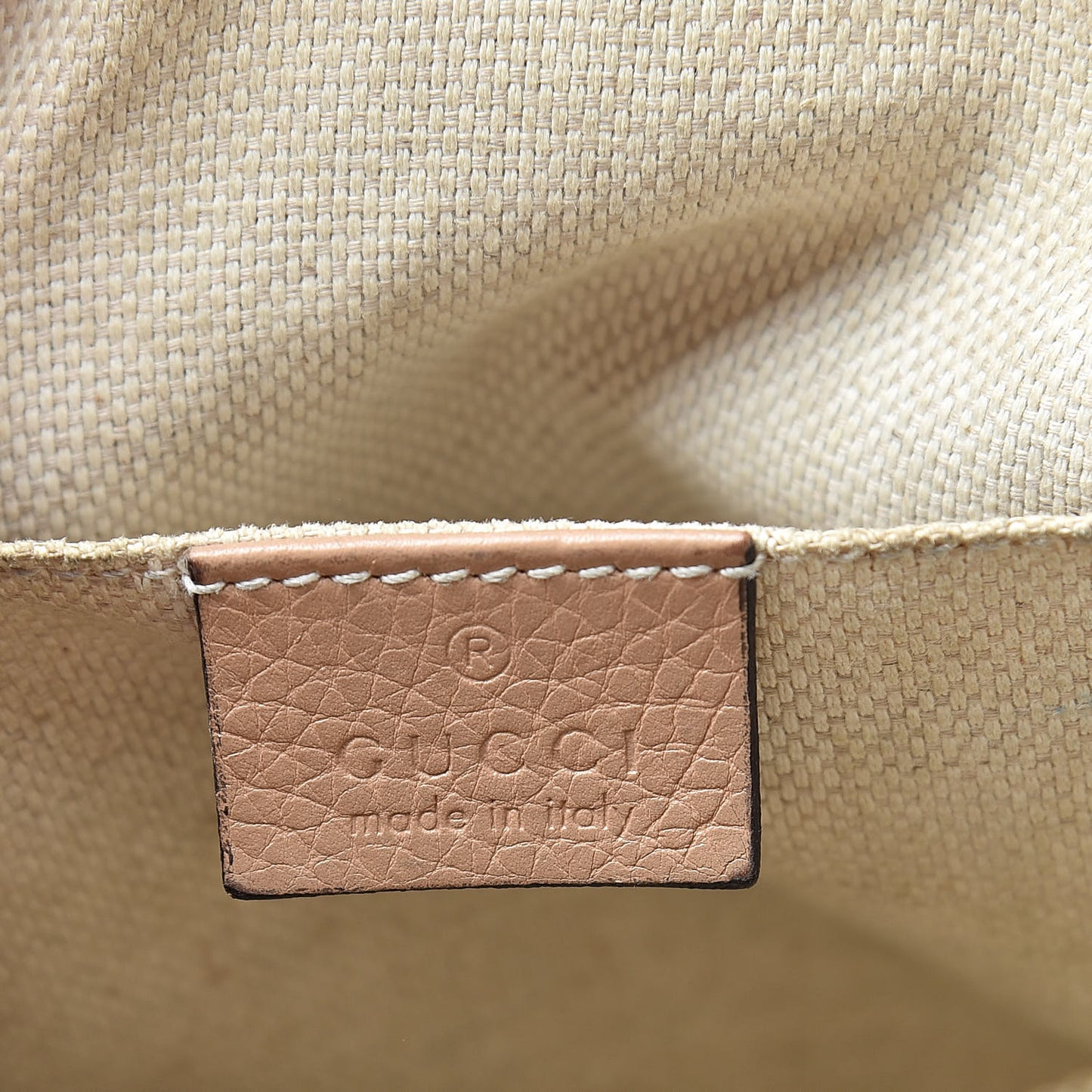 Pebbled Calfskin Small Soho Disco Bag Rose Beige