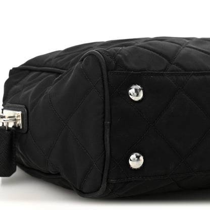 Prada Nylon Tessuto Impuntu Quilted Shoulder Bag Black 19 of 21