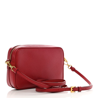 Prada Saffiano Mini Camera Crossbody Bag Fuoco 3 of 9