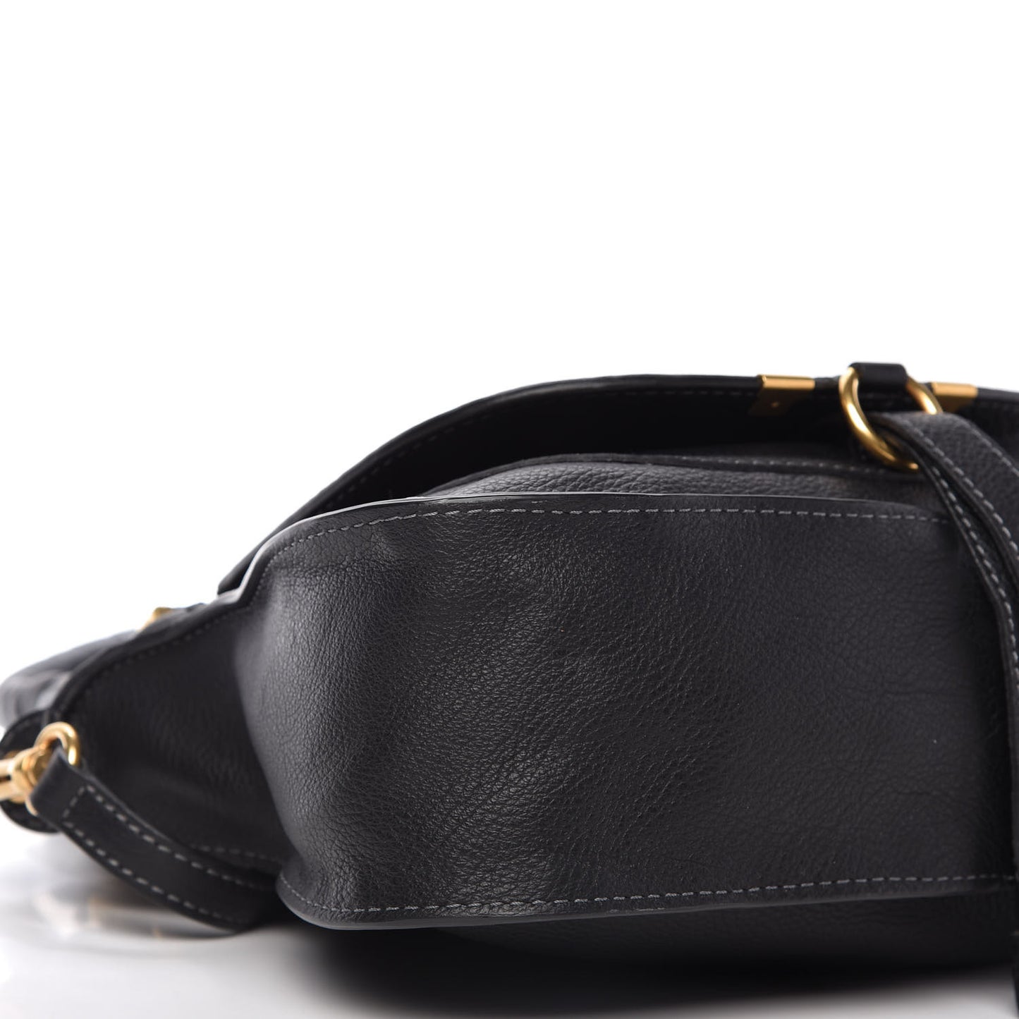Calfskin Small Marcie Satchel Black
