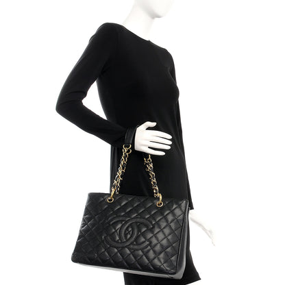 Chanel Caviar Quilted Grand Shopping Tote GST Black 2 of 9