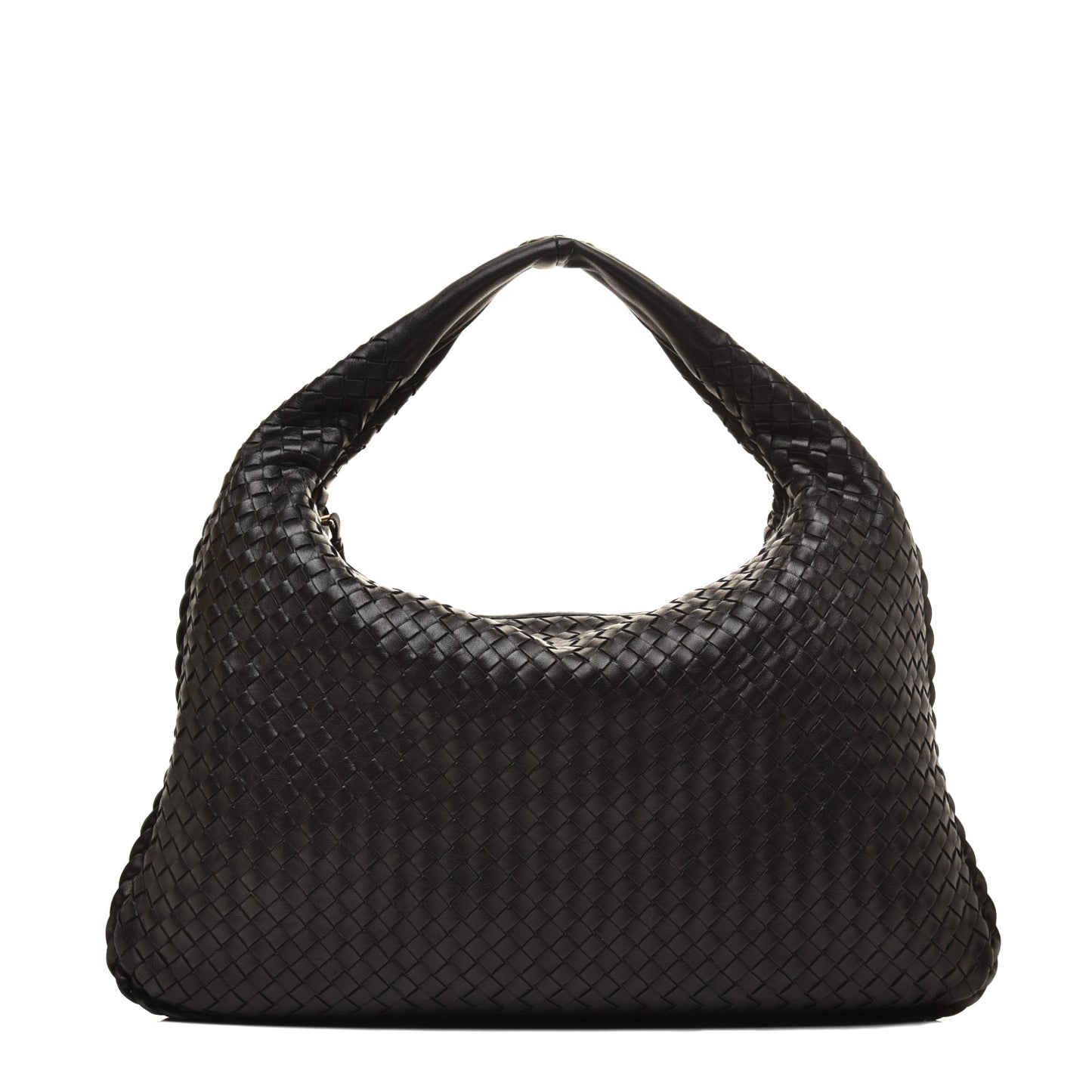 Nappa Intrecciato Large Veneta Hobo Black