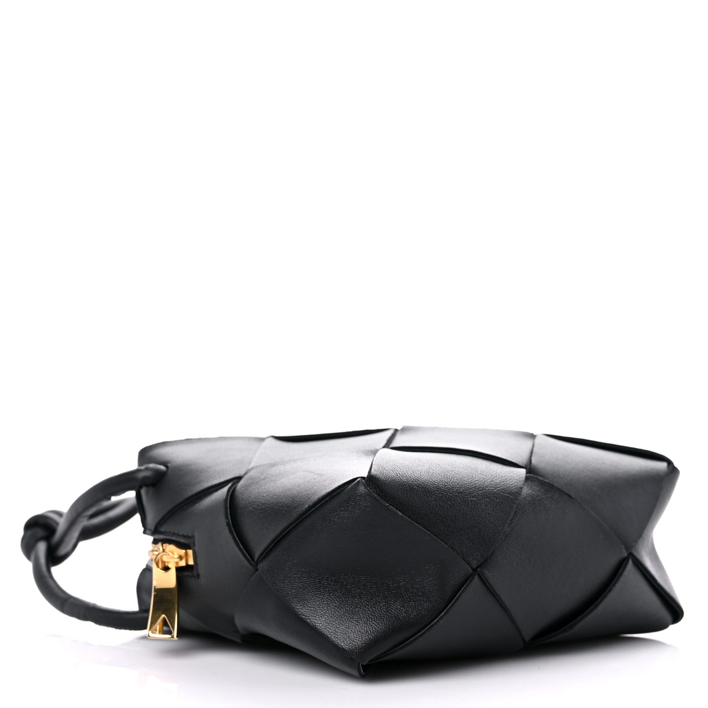 Lambskin Maxi Intrecciato Mini Cassette Camera Bag Black