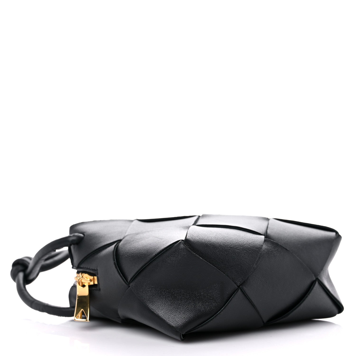 Bottega Veneta Lambskin Maxi Intrecciato Mini Cassette Camera Bag Black 4 of 11