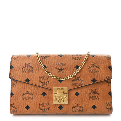 MCM Visetos Millie Wallet On Chain Cognac 1 of 10