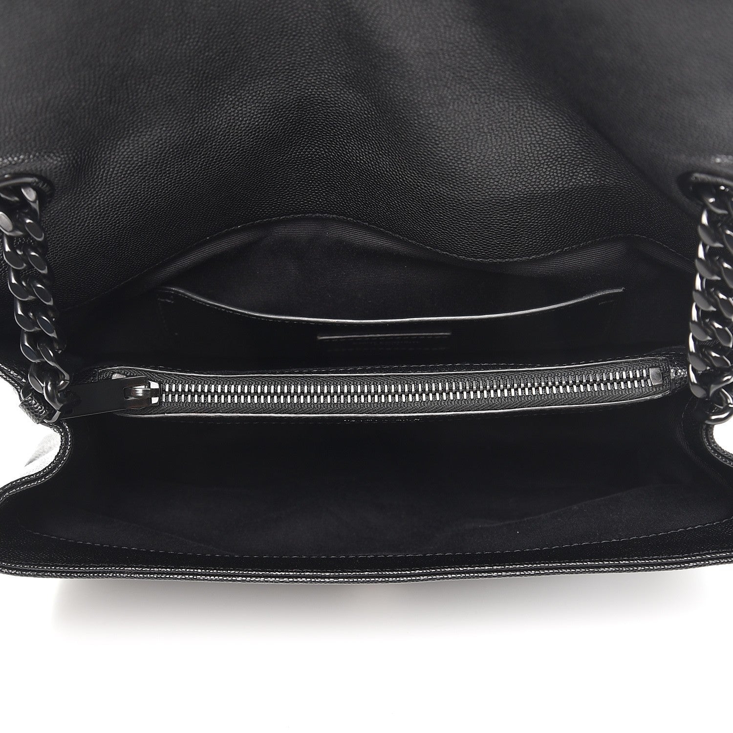 Saint Laurent Grain De Poudre Medium West Hollywood Monogram Fold-Over Black 6 of 12