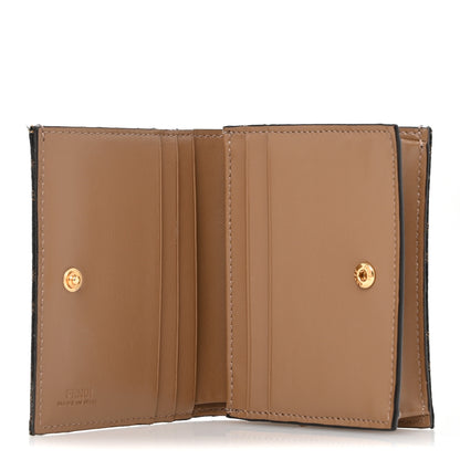 Fendi Fabric Jacquard FF 1974 Small Wallet Tobacco Moro 5 of 10