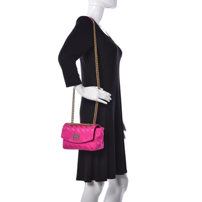 Balenciaga Nylon Jacquard Diagonal Logo S BB Round Shoulder Bag Rose Magenta 2 of 9