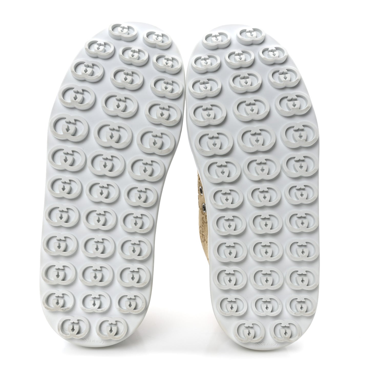 GG Monogram Suede Womens 1977 Tennis Platform 52mm Sneakers 37 Butterscotch Mystic White