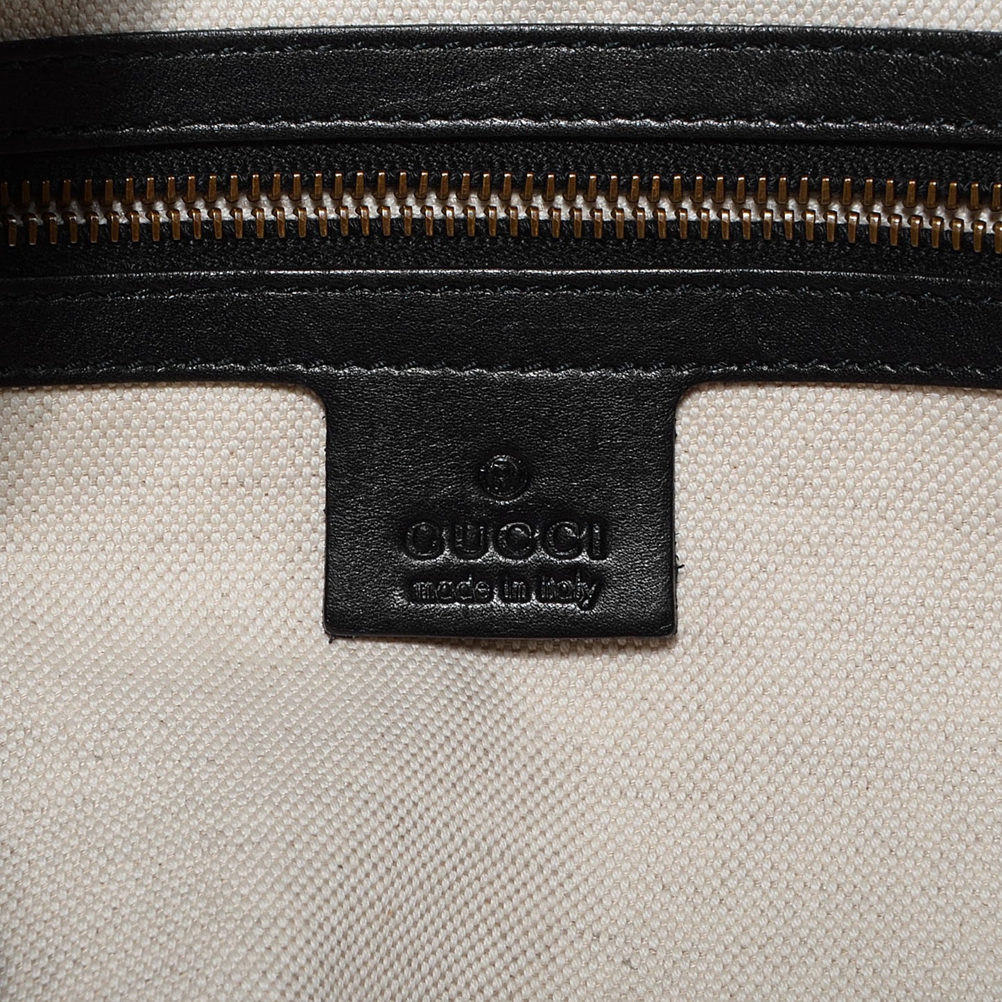 Leather Large GG Running Tote Black