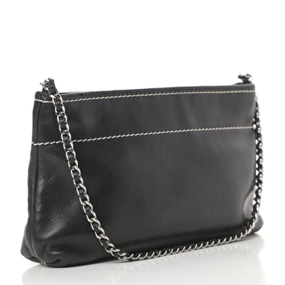 Chanel Lambskin Lax Pochette Black 2 of 11