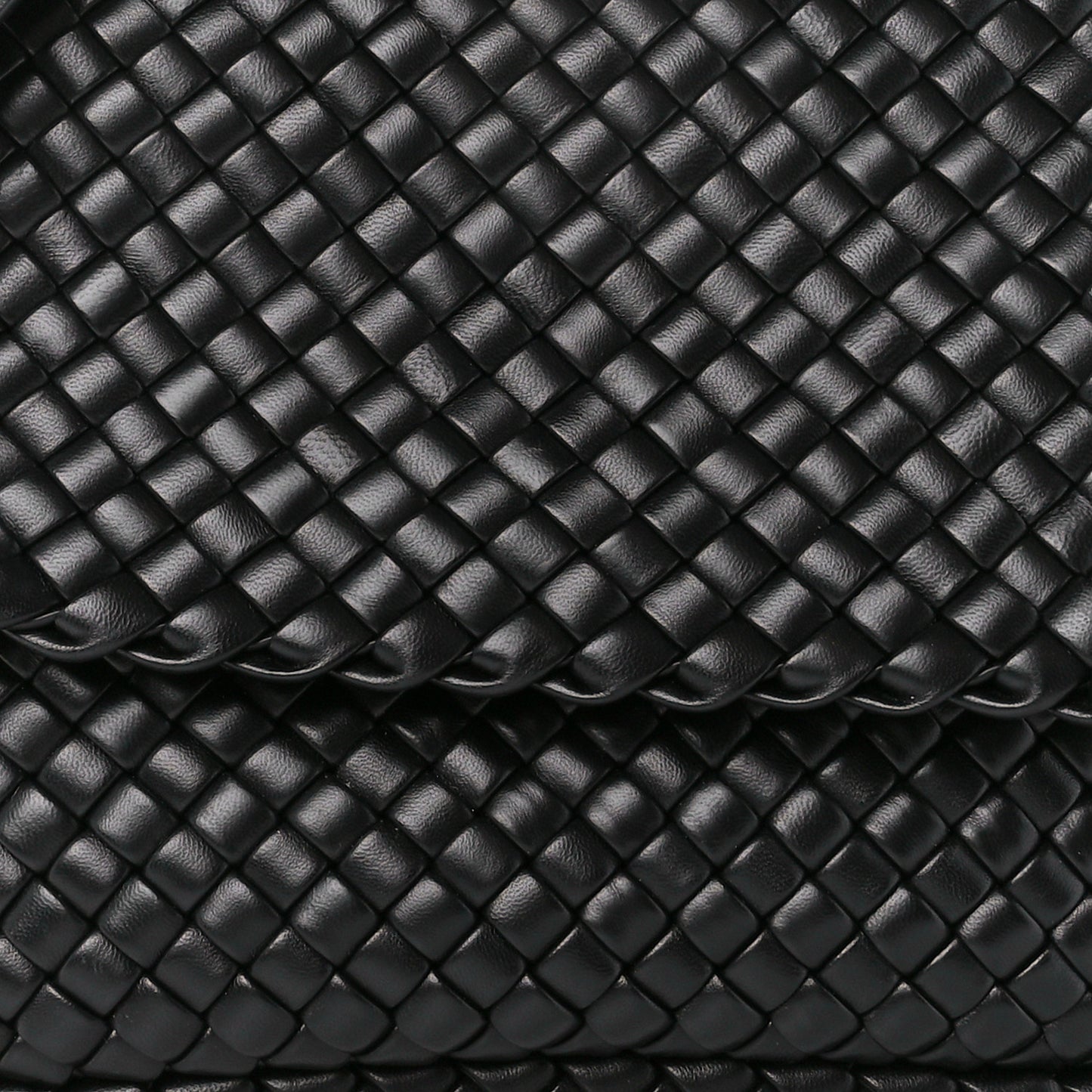 Nappa Intrecciato Small Cobble Shoulder Bag Black